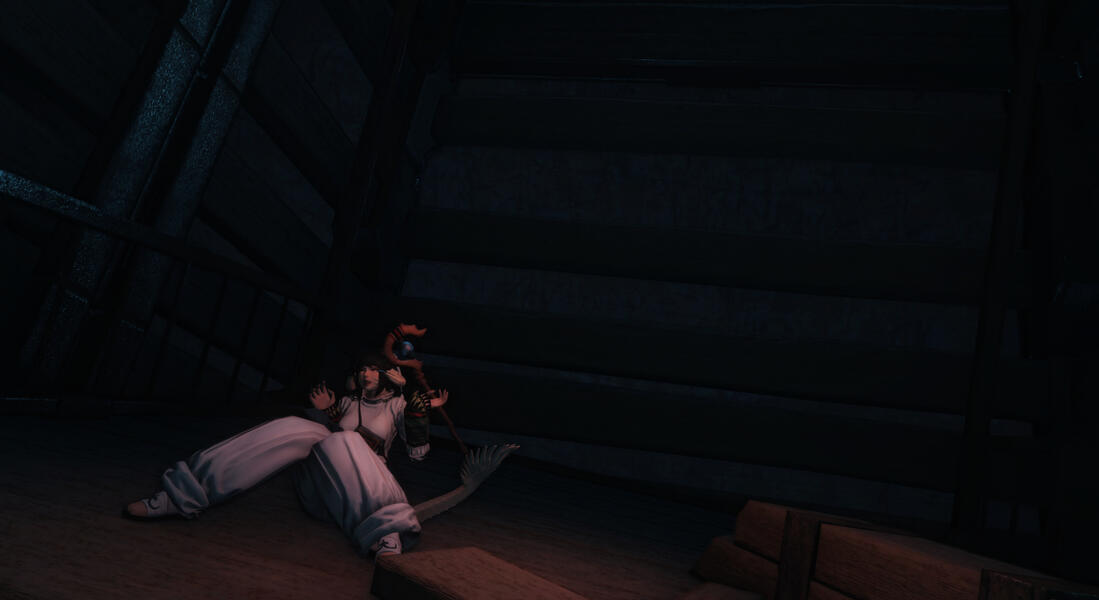 "Uah... fell again..."